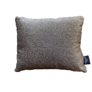 Tahari Home Silver Grey Beaded Decorative Pillow 12x14